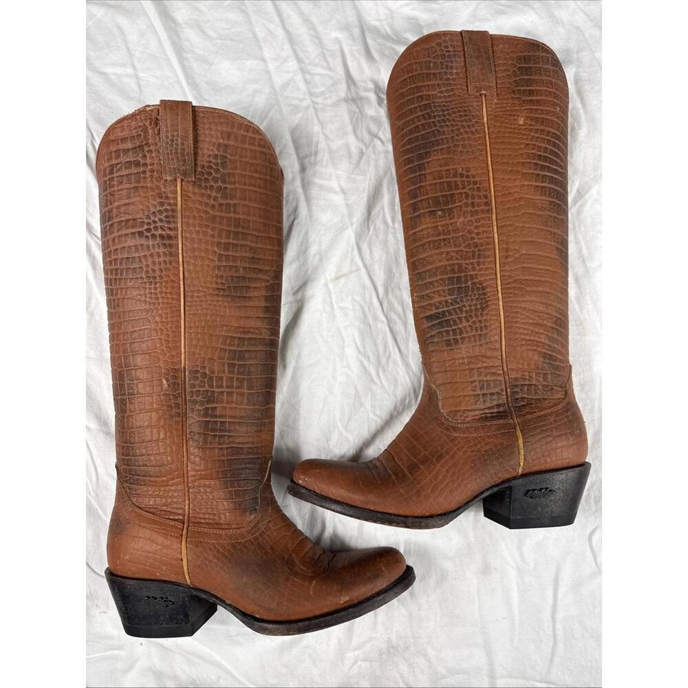 Miss Macie Boots Inspired Collection What a Croc Tall Boot Brown Macie Bean 7